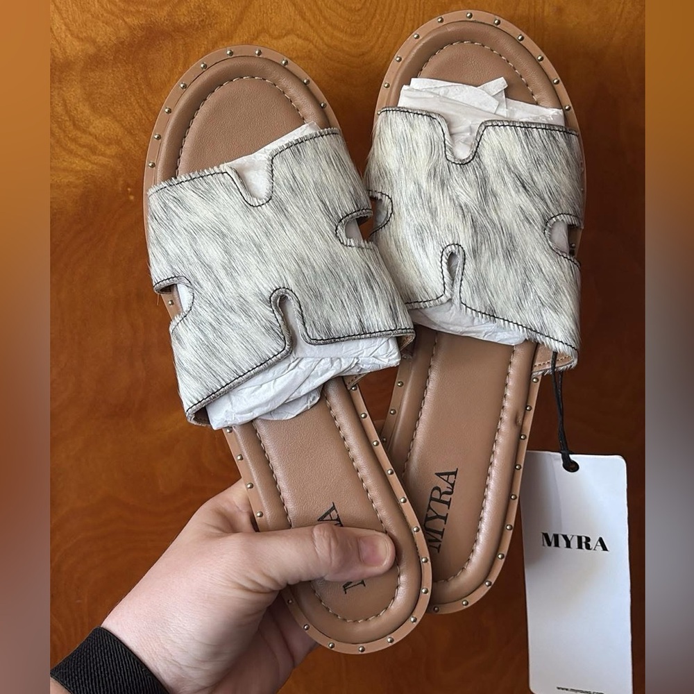 Myra Cowhide Sandals